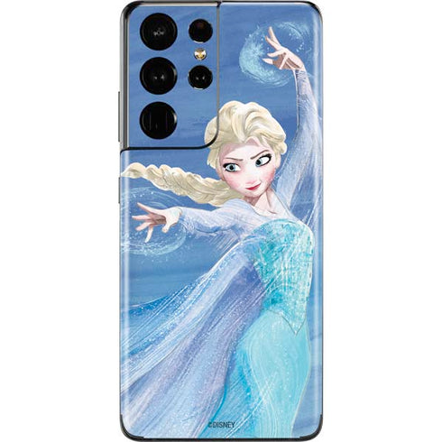 Disney Frozen Elsa Icy Powers Art Galaxy S21 Ultra 5G Skin
